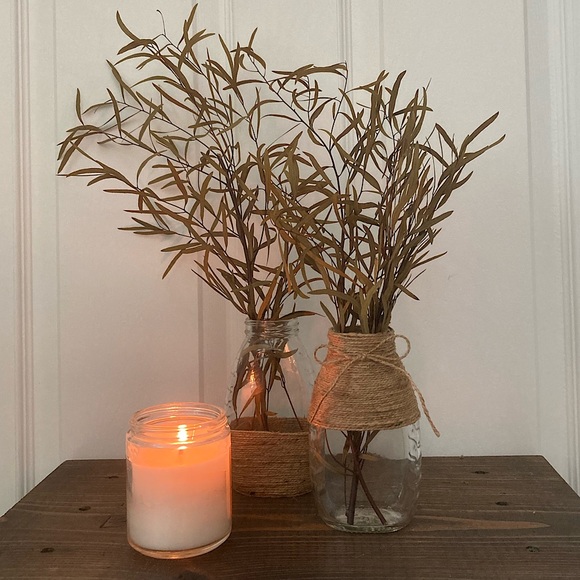 Rustic Rope Wrap Jars | Set of 2 - Picture 2 of 5